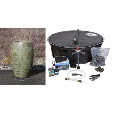 Stoned Urn FNT40532 Ceramic Vase Complete Fountain Kit Vase Fountain Blue Thumb